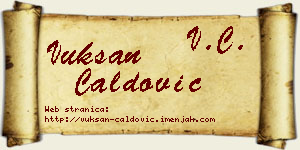 Vuksan Ćaldović vizit kartica